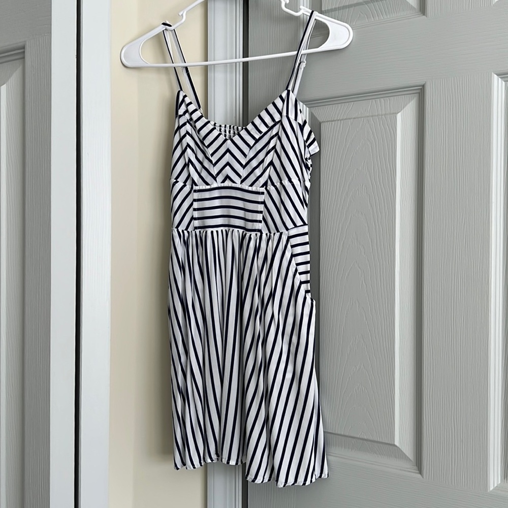 Express Navy Stripped Dress